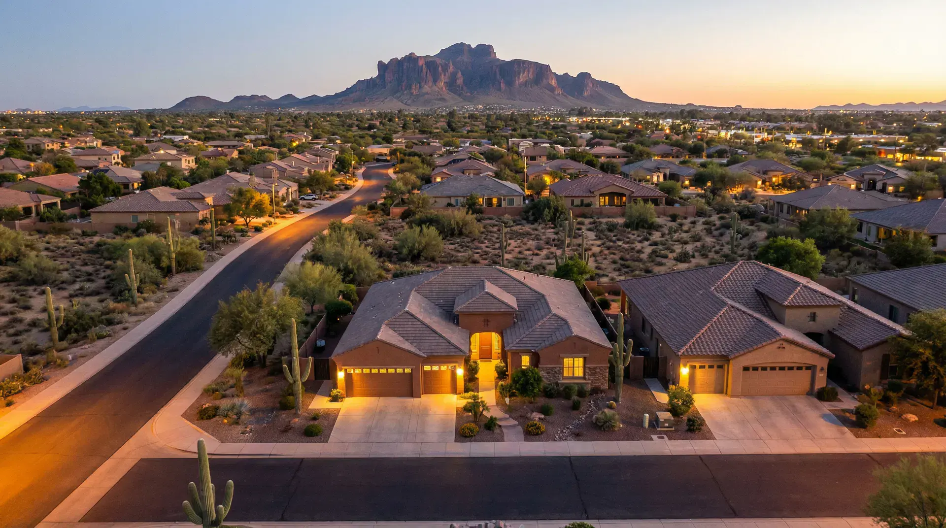 Residential neighborhood in the Phoenix metro area